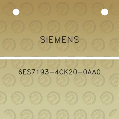 siemens-6es7193-4ck20-0aa0