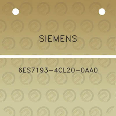 siemens-6es7193-4cl20-0aa0