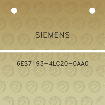 siemens-6es7193-4lc20-0aa0