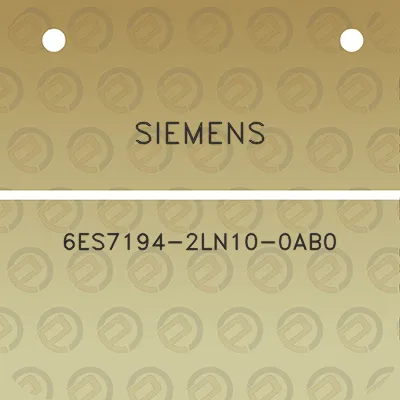 siemens-6es7194-2ln10-0ab0