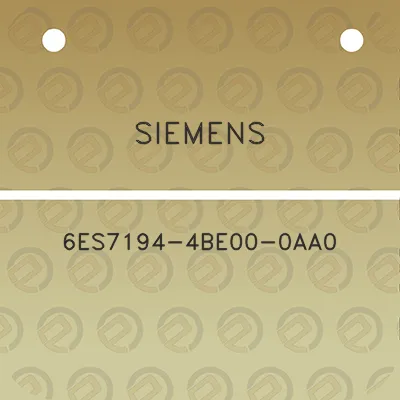 siemens-6es7194-4be00-0aa0