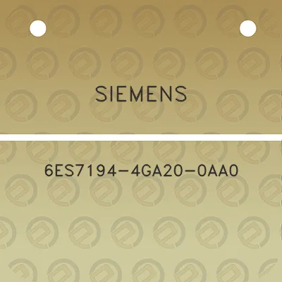 siemens-6es7194-4ga20-0aa0