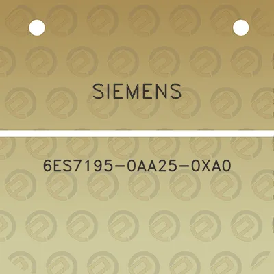 siemens-6es7195-0aa25-0xa0