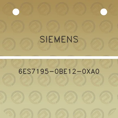 siemens-6es7195-0be12-0xa0