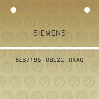 siemens-6es7195-0be22-0xa0