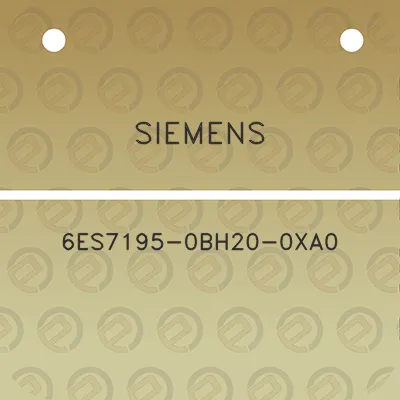 siemens-6es7195-0bh20-0xa0