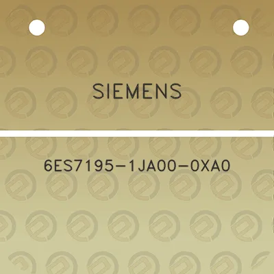 siemens-6es7195-1ja00-0xa0