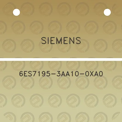 siemens-6es7195-3aa10-0xa0