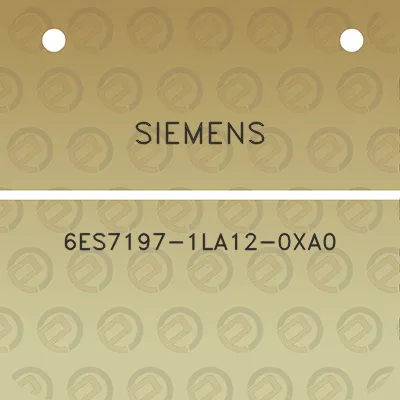 siemens-6es7197-1la12-0xa0