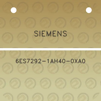 siemens-6es7292-1ah40-0xa0