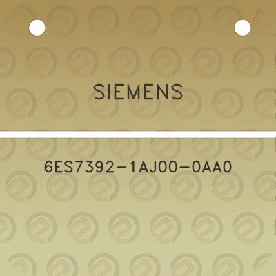 siemens-6es7392-1aj00-0aa0