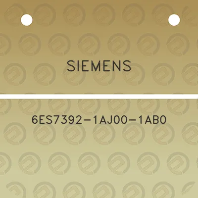 siemens-6es7392-1aj00-1ab0