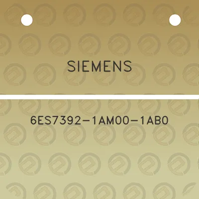 siemens-6es7392-1am00-1ab0