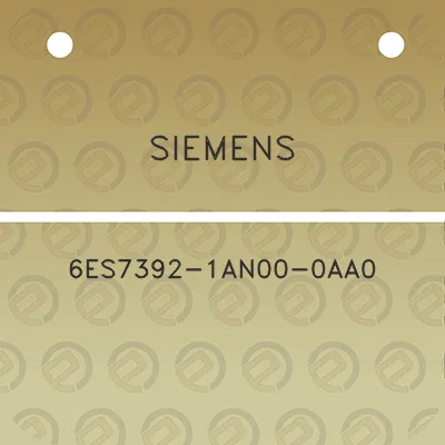 siemens-6es7392-1an00-0aa0