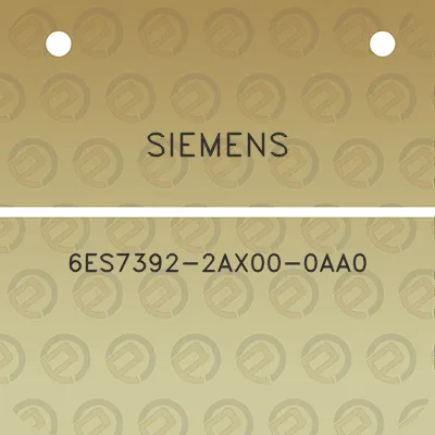 siemens-6es7392-2ax00-0aa0