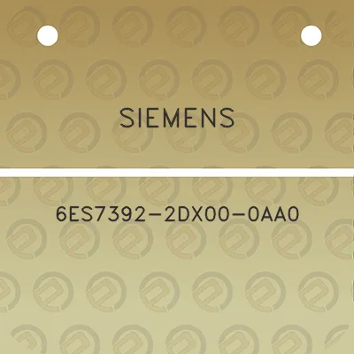 siemens-6es7392-2dx00-0aa0