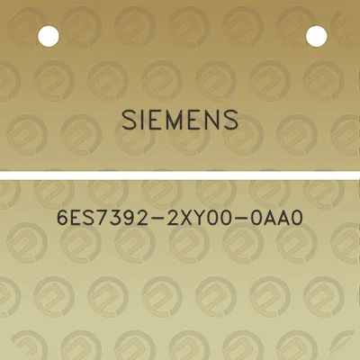 siemens-6es7392-2xy00-0aa0