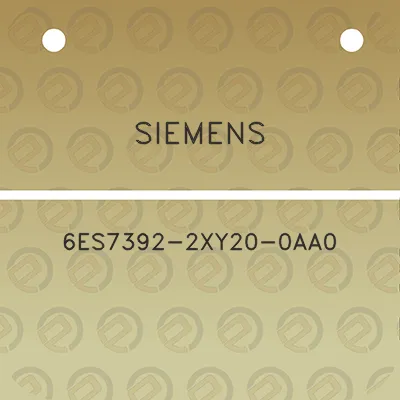 siemens-6es7392-2xy20-0aa0