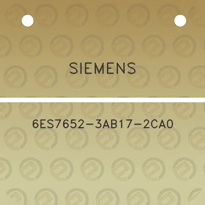 siemens-6es7652-3ab17-2ca0