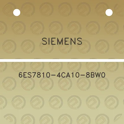 siemens-6es7810-4ca10-8bw0