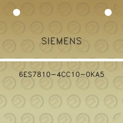 siemens-6es7810-4cc10-0ka5