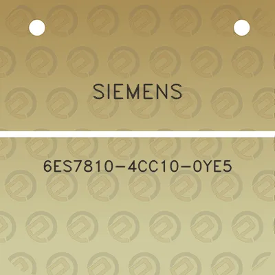 siemens-6es7810-4cc10-0ye5