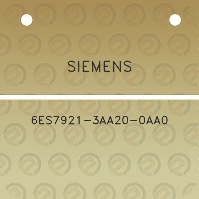 siemens-6es7921-3aa20-0aa0