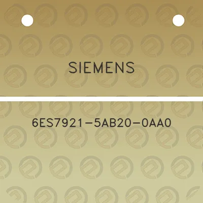 siemens-6es7921-5ab20-0aa0