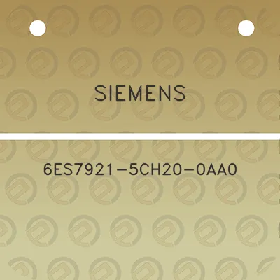 siemens-6es7921-5ch20-0aa0