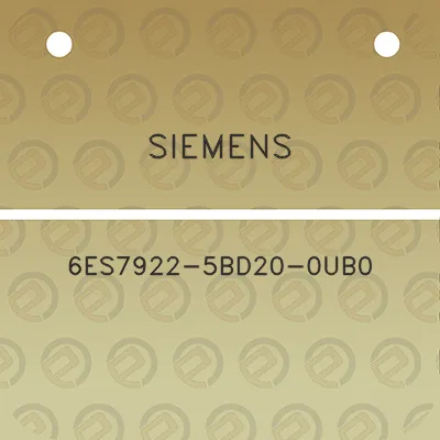 siemens-6es7922-5bd20-0ub0