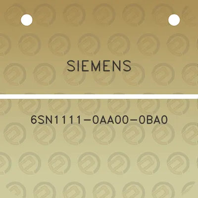 siemens-6sn1111-0aa00-0ba0