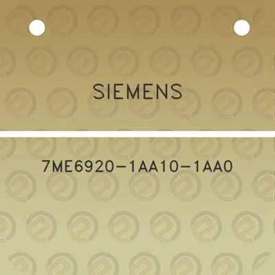 siemens-7me6920-1aa10-1aa0