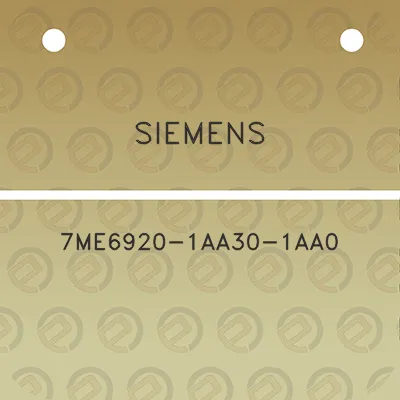 siemens-7me6920-1aa30-1aa0