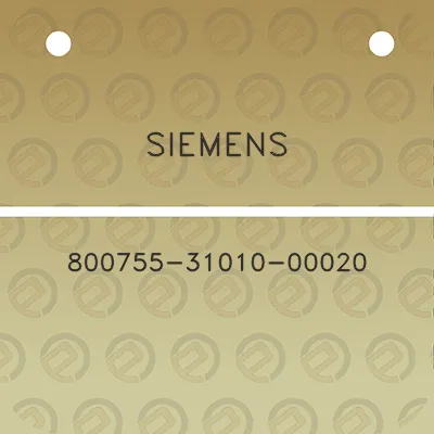 siemens-800755-31010-00020