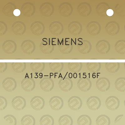 siemens-a139-pfa001516f