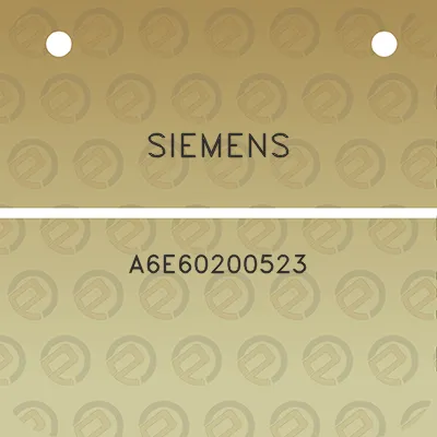 siemens-a6e60200523