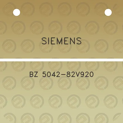 siemens-bz-5042-82v920