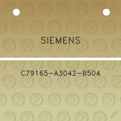 siemens-c79165-a3042-b504