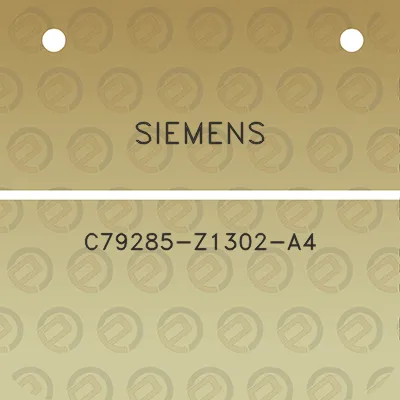 siemens-c79285-z1302-a4