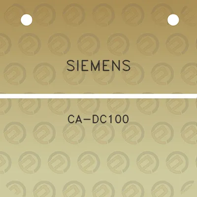 siemens-ca-dc100