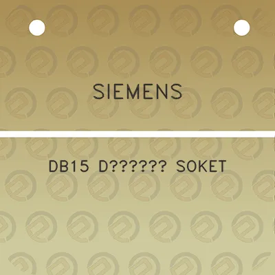 siemens-db15-disi-soket