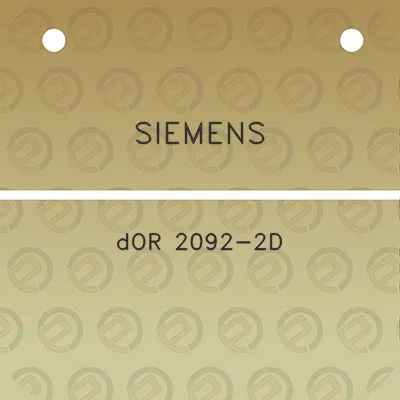 siemens-dor-2092-2d