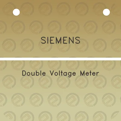 siemens-double-voltage-meter