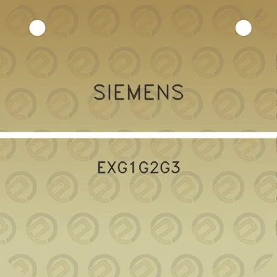 siemens-exg1g2g3