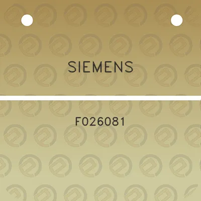 siemens-f026081