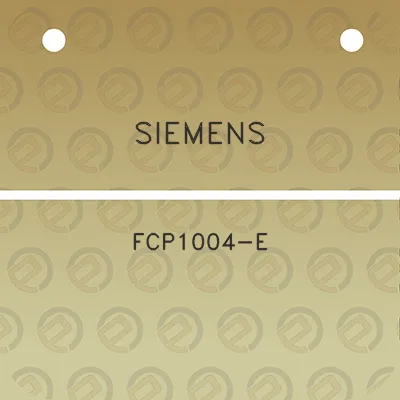 siemens-fcp1004-e