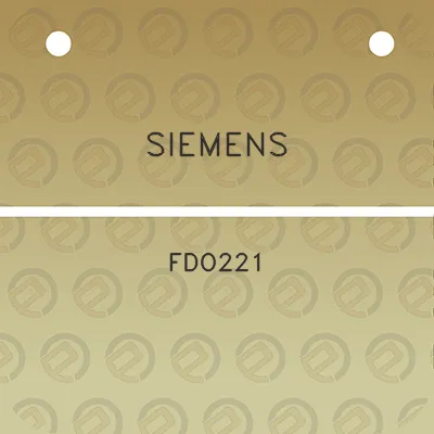 siemens-fdo221