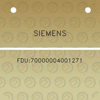 siemens-fdu70000004001271