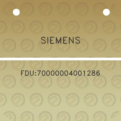 siemens-fdu70000004001286