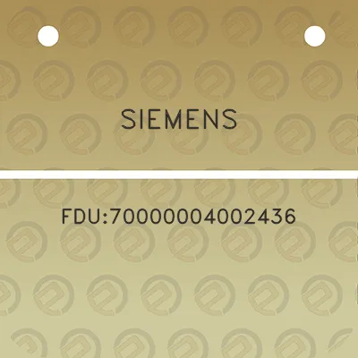 siemens-fdu70000004002436